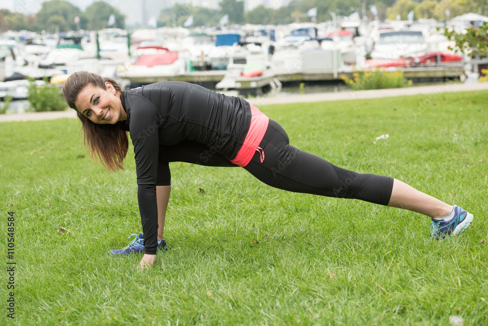 Fototapeta premium charming fit girl