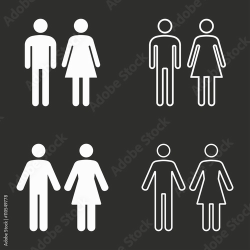 Man and Woman restroom - vector icon.