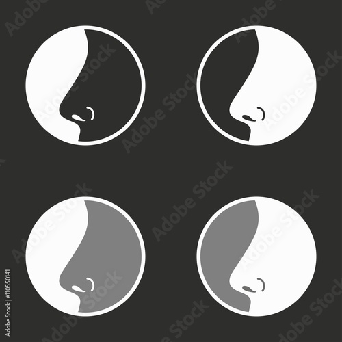 Nose  - vector icon.
