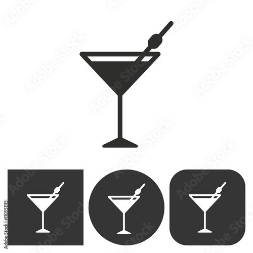 Cocktail - vector icon.