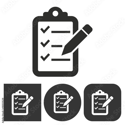 Clipboard pencil - vector icon.