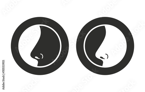 Nose  - vector icon.
