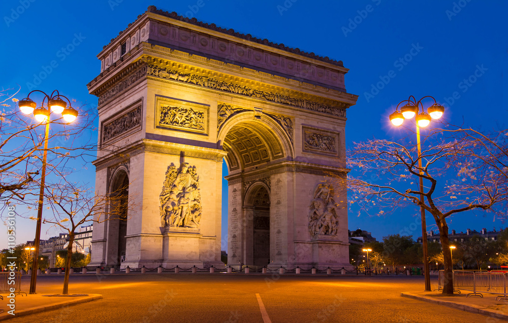 The Triumphal Arch, Paris, France.