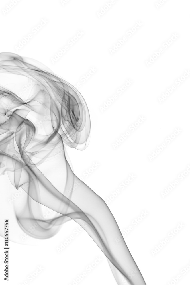 Fototapeta premium Abstract gray smoke from the incense.