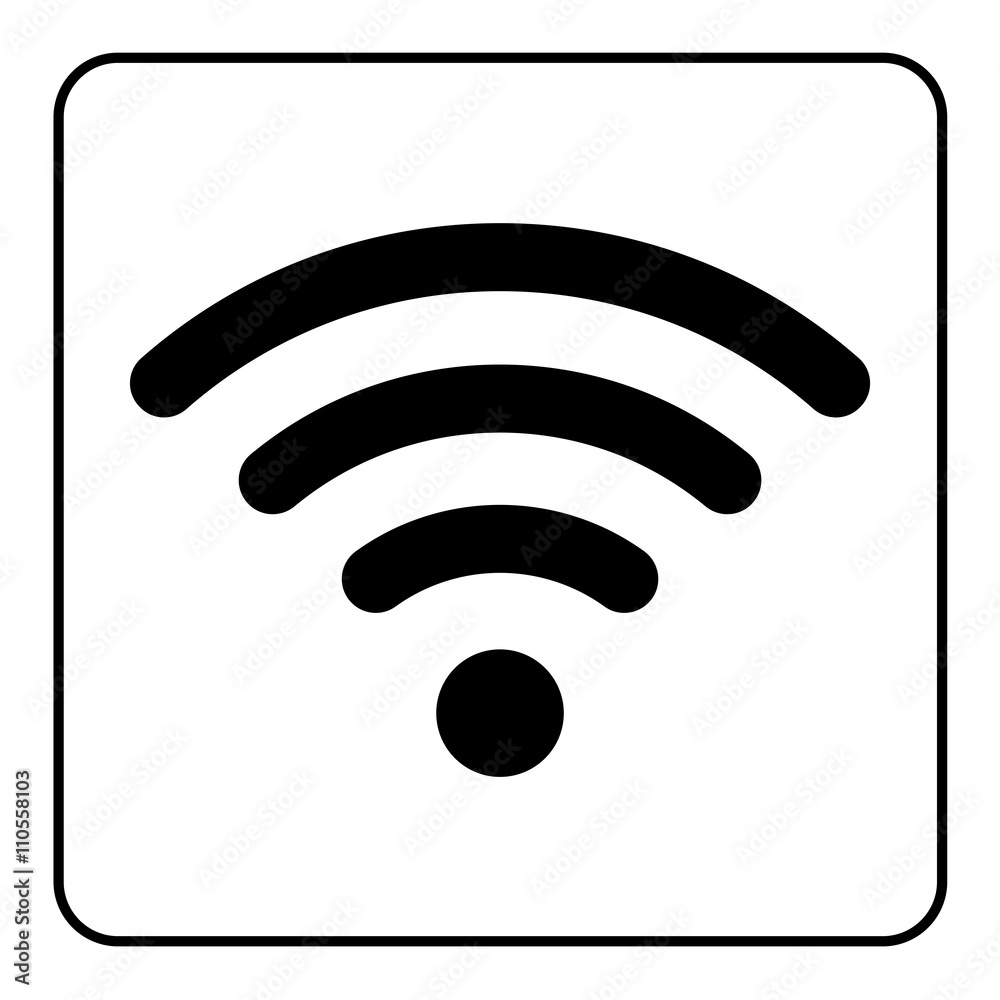 Wi-Fi icon. Wireless black sign isolated on white background. Network Symbol. Internet Emblem for business or commercial use. Flat design style. Stock vector illustration. You can change color, size Wi-Fi icon. Wireless black sign isolated on white background. Network Symbol. Internet Emblem for business or commercial use. Flat design style. Stock vector illustration. You can change color, size