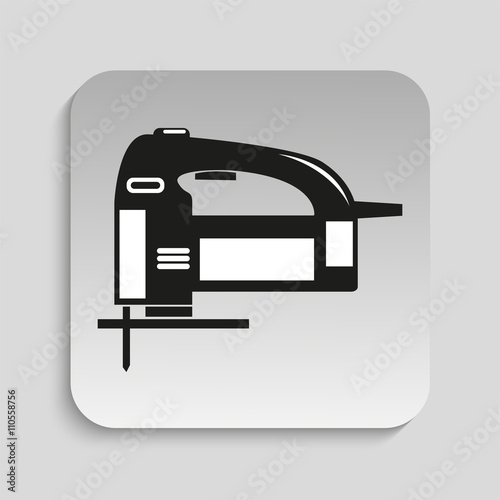 Power tool. Electric jigsaw. Vector icon.