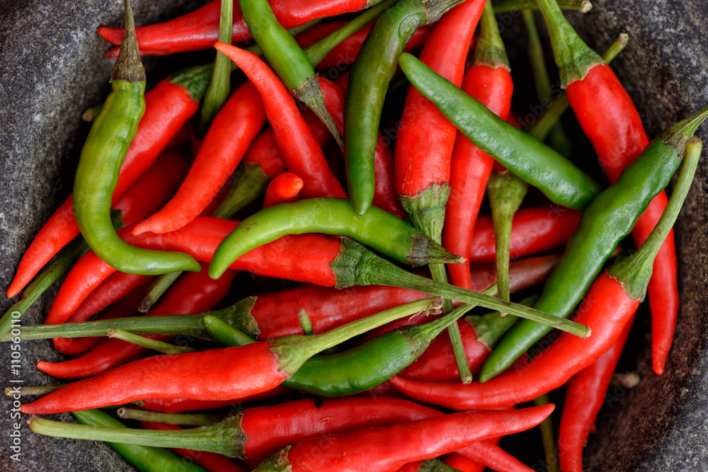 red chili peppers as background