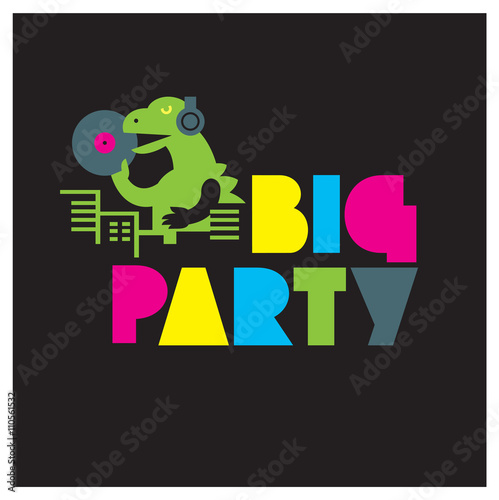Godzilla dj flat icon
