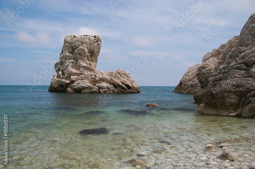 The famous two sisters beach (Spiaggia delle due sorelle) of Sirolo