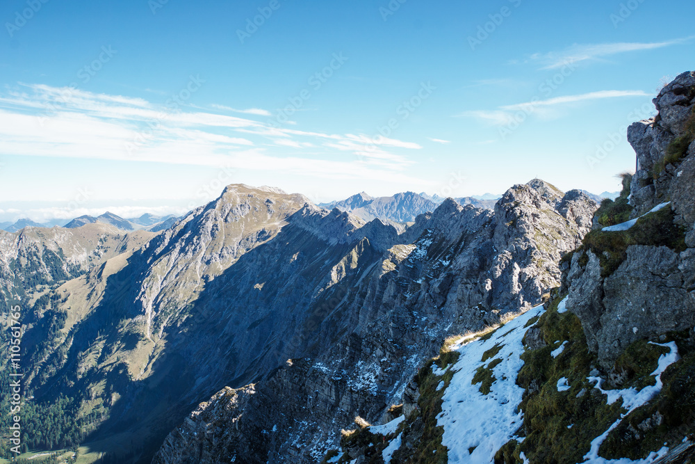 Mountain Panorama from Nebelhorn / Bavaria Mountain Panorama from Nebelhorn / Bavaria