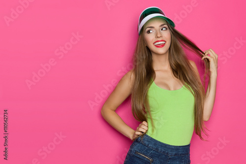 Smiling Girl Flirts