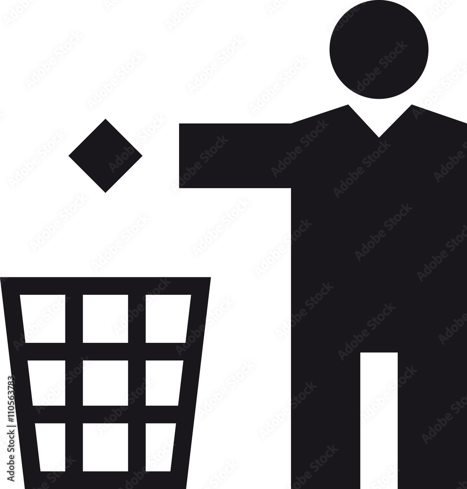 a MAN throwing a paper in a bin a MAN throwing a paper in a bin