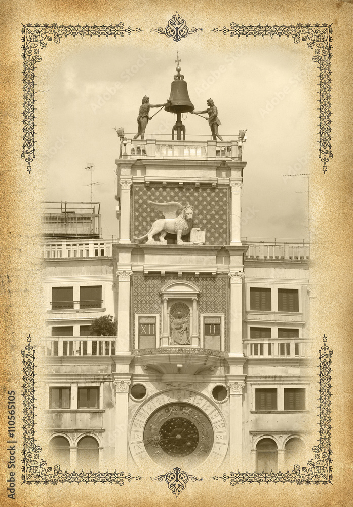 Old postcard with Venice view
Old postcard with Venice view