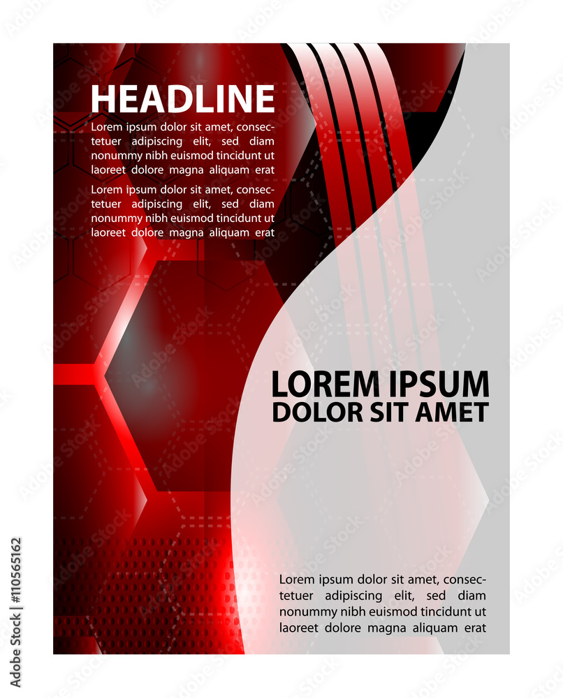 Fototapeta premium Presentation of flyer design content background. editable vector illustration
