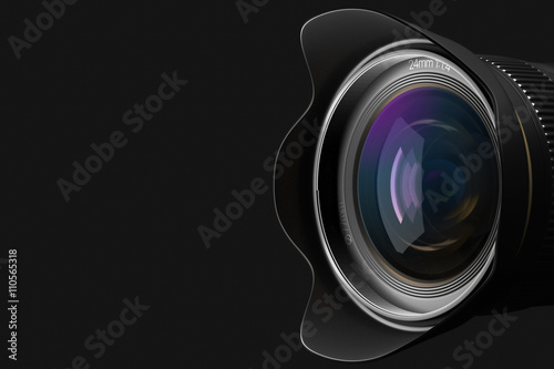 Front of the camera lens