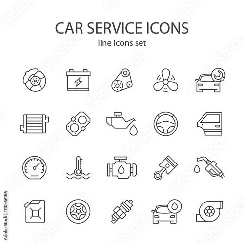 Car service icons.