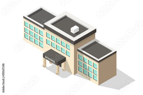 isometric School Building.