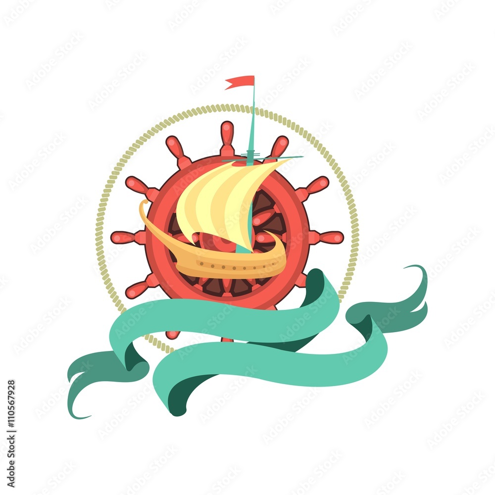 Marine emblem on a black background Stock Vector | Adobe Stock