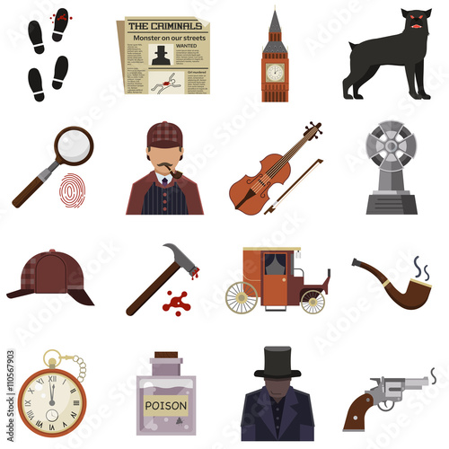 Detective crime vector illustration.