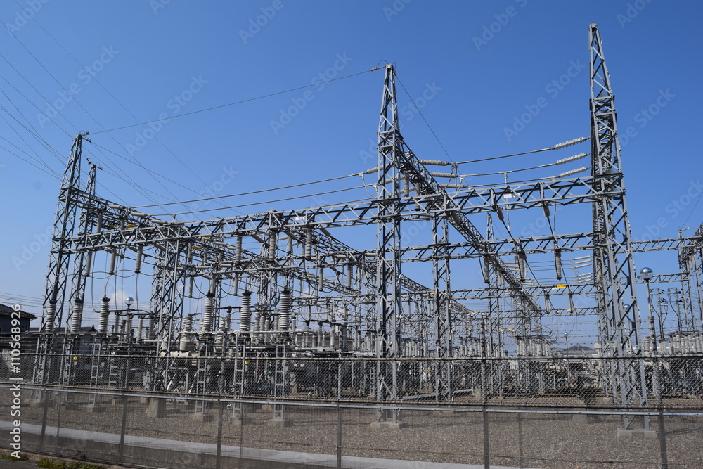 変電所／山形県の庄内地方で、変電所を撮影した写真です。