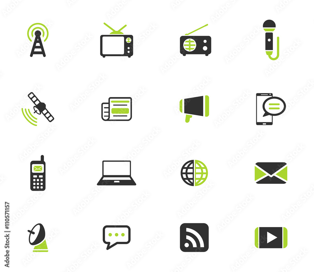 Media simply icons Stock Vector | Adobe Stock