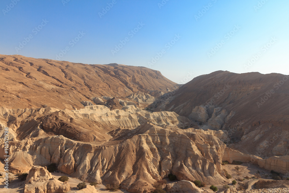 Negev desert. mountain and sky