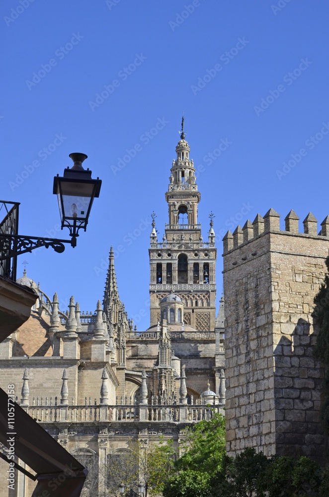 Fototapeta premium Turm der Kathedrale in Sevilla