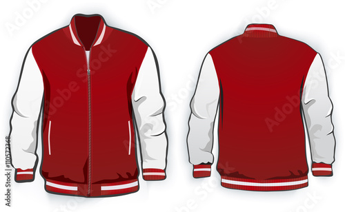 Sports or varsity jacket template.