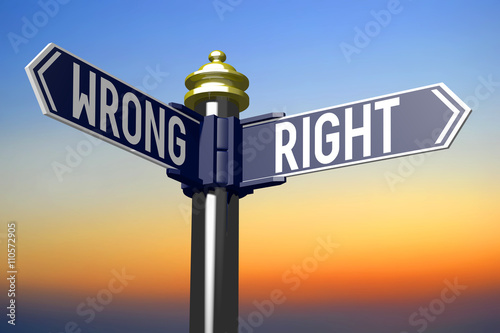 Crossroads sign - right or wrong photo