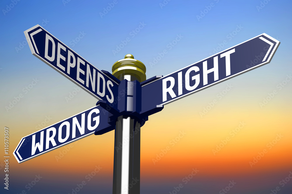 Fototapeta premium Crossroads sign - choice concept