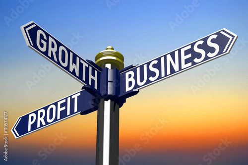 Crossroads sign - business growth photo