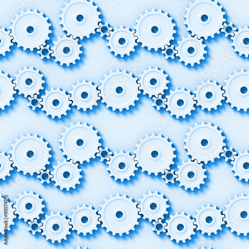 Wallpaper Mural seamless gear mechanism background in shades of blue Torontodigital.ca
