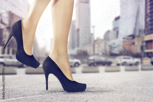 woman legs and heels 