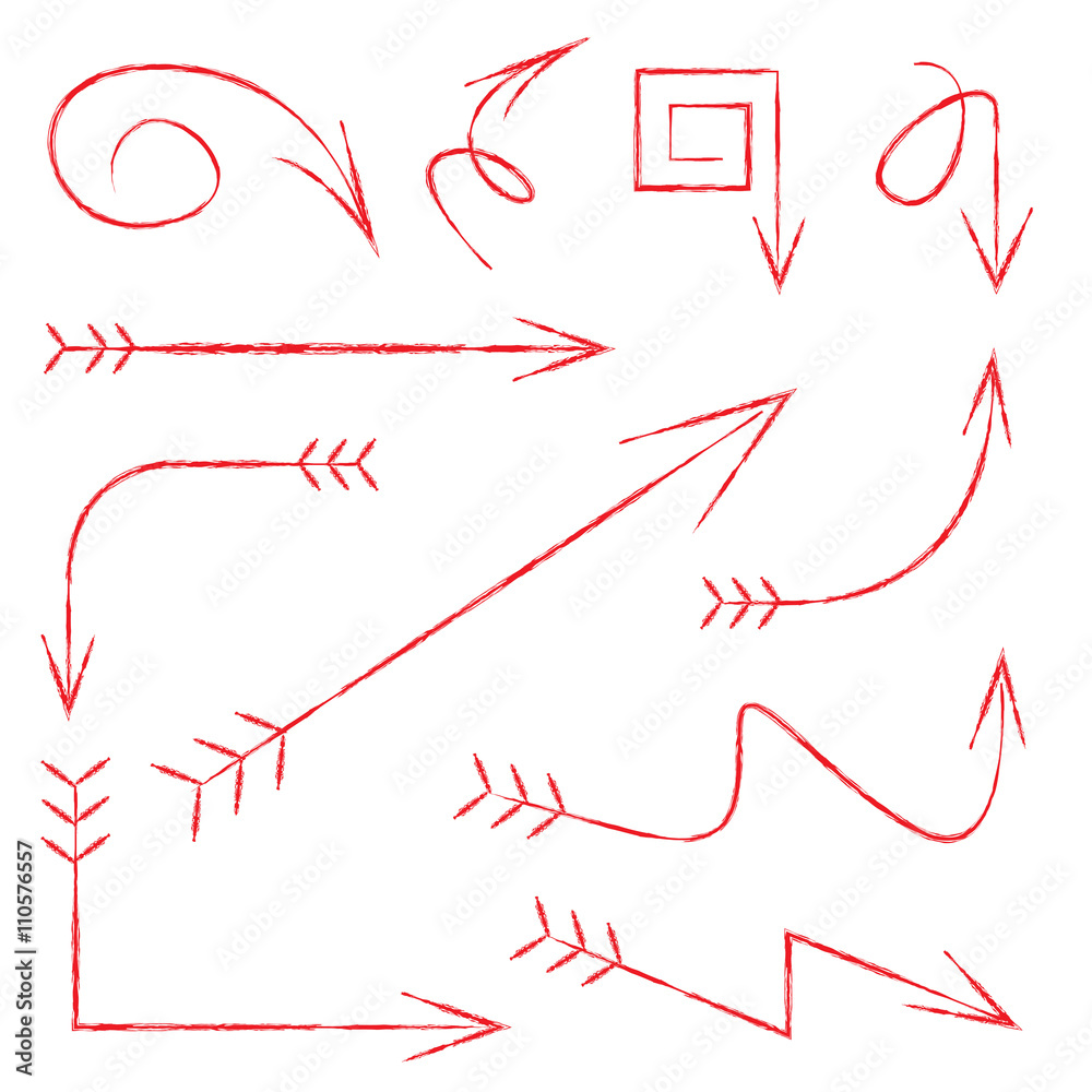 red doodle arrows red doodle arrows