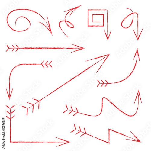 red doodle arrows
