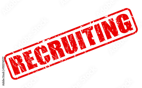 RECRUITING red stamp text