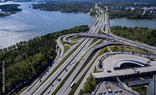 West route photographed from the air