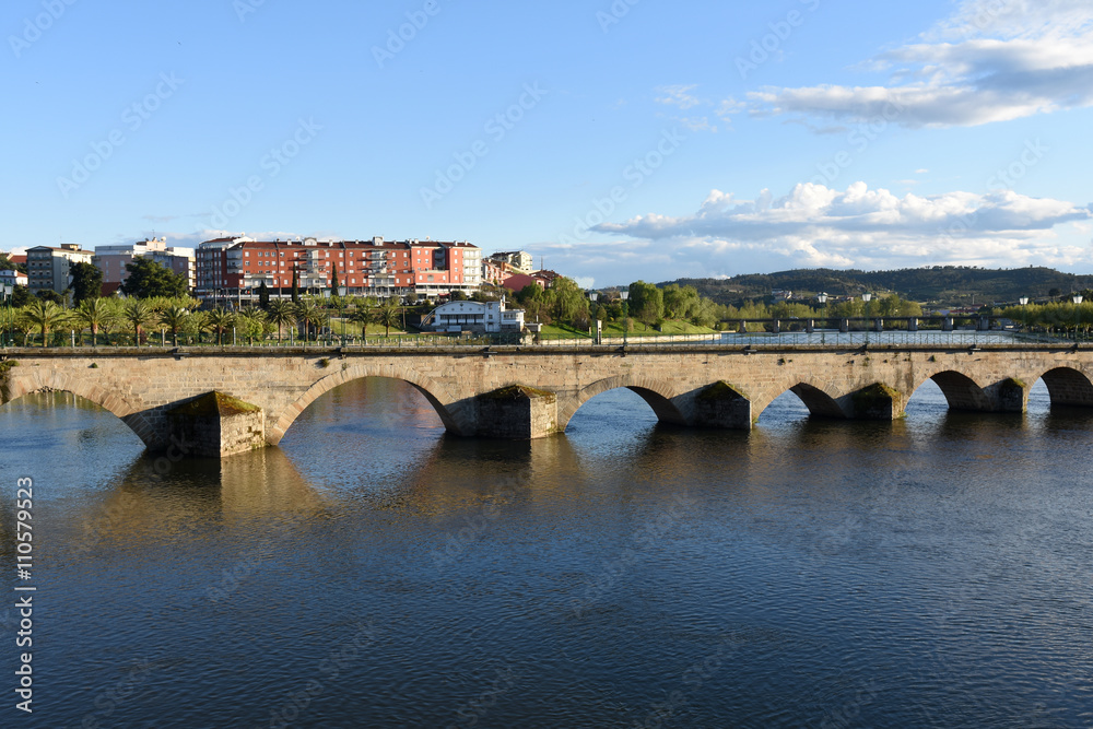 City and Romanesque bridge Mirandela, Tras-os-Montes e Alto Douro, Portugal