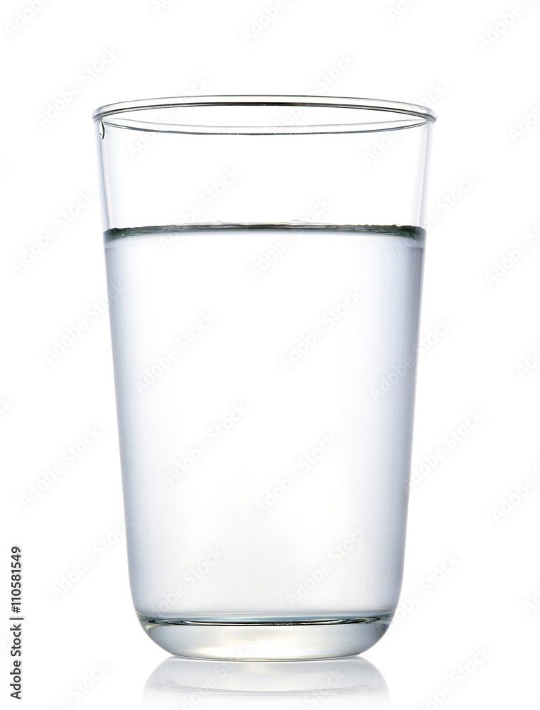 Glass with water on white background Glass with water on white background