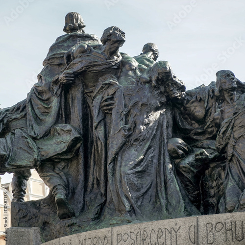 Jan Hus memorial in the Old Town Square in Prague
