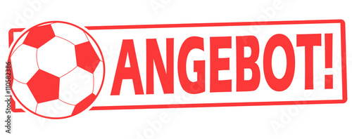 Angebot Werbetext im Fußball Designe