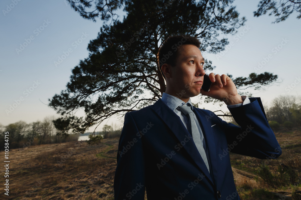 Korean businessman on the nature of work. Korean businessman on the nature of work.