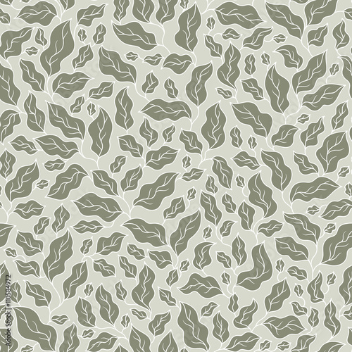 Beautiful spring leaves seamless pattern