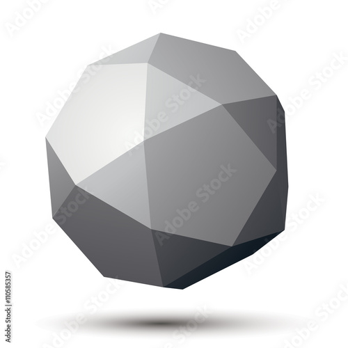 Vector digital 3d abstraction  geometric polygonal element.