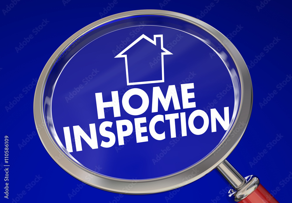 Home Inspection Magnifying Glass House Safety Check 3d Illustrat Stock  Illustration | Adobe Stock