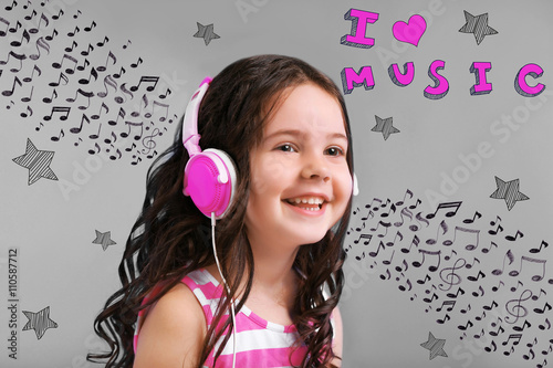 Attractive little girl with...