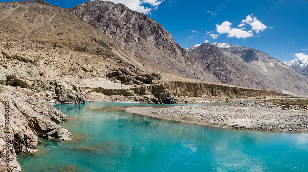 Shyok ,Khalsar to Sumur Beautyful blue river in Ladakh with blue river