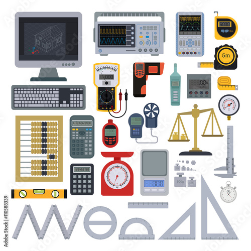 Measurement tools vector illustration.