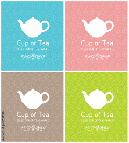 Logo, identité visuelle, marque, pictogramme, picto, icône, thé, théière, nom, breakfast,  salon de thé, étiquette, collection