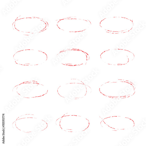 red grunge circles